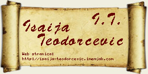 Isaija Teodorčević vizit kartica